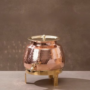 Support de distributeur d'eau en cuivre de luxe, artisanal, traditionnel, écologique, réutilisable, portable, pour la maison, la cuisine, le bureau, la salle à manger - Product Image 4
