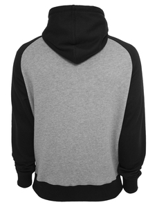 Sweat-shirt à capuche noir pour homme, manches raglan, couleur unie, en molleton bouclette, décontracté, avec poches, coupe classique, pour l'automne - Product Image 6