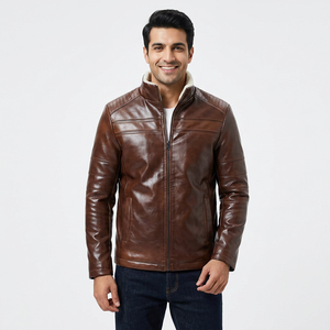 Customized Design Leather <b>Jacket</b> Manufacturers From Pakistan Fashion Leather <b>Jackets</b> for Men with Real Fur <b>jacket</b> for men - Product Image 1