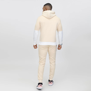 Custom <b>Mens</b> Sportswear Regular Blue Gym Streetwear Tracksuit Fashion Fitted Solid Sweat Wear Winter Two Piece Plus Size - Product Image 2