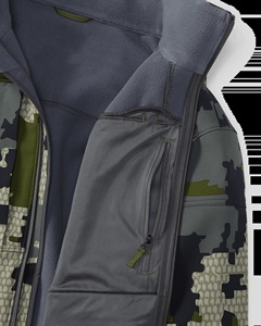Veste de chasse à capuche pour homme, légère, respirante, coupe-vent, camouflage, manches longues, softshell - Product Image 6
