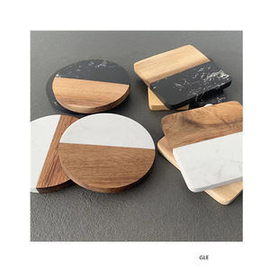 Custom made Set of Four Kitchen Accessory Wooden Coasters for Drinks <b>Coffee</b> Tea Classic Style <b>Walnut</b> Tea <b>Coffee</b> Coaster - Product Image 5