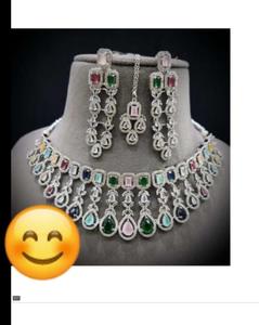 New Trending Indian Bridal <b>Choker</b> Jewelry Set Gold Plated Necklace Earring Luxury Wedding Engagement Gift Party Daily Wear - Product Image 2