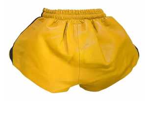 Shorts en cuir vert décontractés pour femmes SKI INTERNATIONAL, design personnalisé de haute qualité, respirants, doux, taille mi-haute élastique avec doublure - Product Image 3