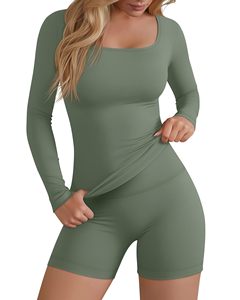 Conjunto deportivo de dos piezas para mujer, chándal con cremallera y manga larga, ropa deportiva - Product Image 1