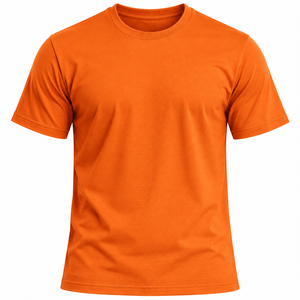Camiseta de Algodón Verde Oliva para Hombre, Manga Corta, Cuello Redondo, Corte Regular, Color Sólido Informal, Tejido Jersey Transpirable - Product Image 5