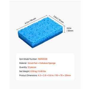 Set di 12 Spugne da Cucina in Fibra di Cocco Naturale con Pad in Cellulosa, Facili da Risciacquare, Pulizia a Nido d'Ape - Product Image 5