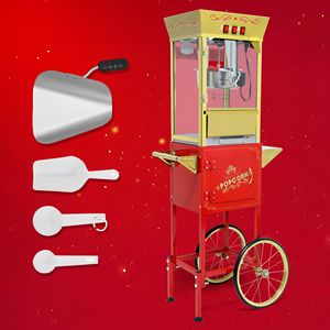 <b>Vintage</b> 12oz Popcorn Machine Cart with Stainless Steel <b>Kettle</b> Movie Theater Style 110V Used - Product Image 5