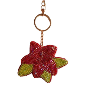 Porte-clés brodé de perles ethniques, accessoire moderne en perles de rocaille pour femmes par MULTI CRAFT - Product Image 2