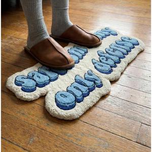 Tapis d'appoint modernes à poils moyens, 100 % laine tuftée à la main, antidérapants, à motifs géométriques, pour la décoration de chambre et de salon – Vente chaude - Product Image 4