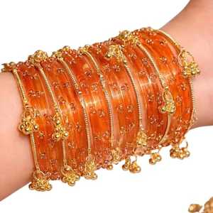 Ensemble de bracelets indiens de haute qualité pour mariée, bracelets Kundan en cristal, Churiyan Punjabi et Kasmiri pour mariage, Dulhan. Petites modifications possibles. - Product Image 1