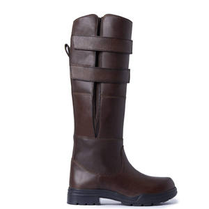 Bottes longues confortables et respirantes de haute qualité pour hommes, bottes d'équitation en cuir véritable, bottes hautes jusqu'au genou pour l'équitation - Product Image 2