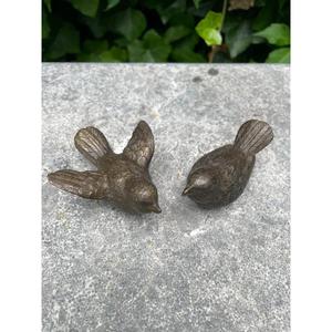 ชุดนกทองเหลืองงานฝีมือ ชุดนกเหล็กหล่อวินเทจ ของตกแต่ง จำนวน 2 ชิ้น ราคาถูก - Product Image 1