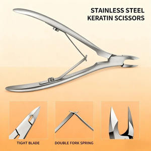Coupe-cuticules professionnel en acier inoxydable à lame affûtée - Coupe-ongles à double ressort pour manucure et pédicure avec large ouverture de mâchoire - Product Image 3