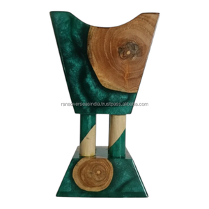 Artisan Wood Resin Incense Burner Aromatic Summer Bakhoor Holder for Charcoal Oud <b>Chips</b> Hand-made Eco-Friendly Decorative Home - Product Image 2