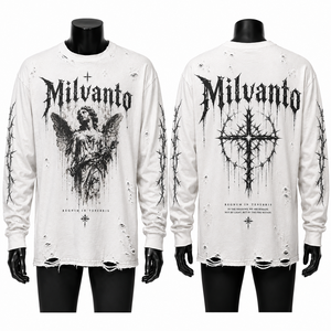 เสื้อยืดแขนยาวผ้าฝ้ายแท้ 100% หนัก 250 GSM แบบทำสีซีดสไตล์วินเทจ สำหรับแบรนด์สตรีทแวร์ |   เสื้อยืดแขนยาวคุณภาพพรีเมียม - Product Image 6