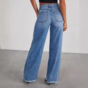 Premium Women Denim Jeans with Eco-Friendly <b>Waterproof</b> Design Drop-Crotch Fit Versatile Streetwear Style - Product Image 5