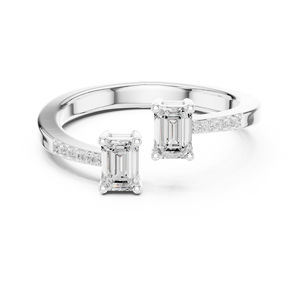 Anillo de promesa minimalista de 14K con joyas de moda con piedra moissanita - Product Image 5