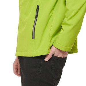 Mens <b>Lime</b> <b>Green</b> Camouflage Fleece <b>Jacket</b> Hooded Stand Collar Zipper Windproof Waterproof Outdoor Winter Wear OEM Custom - Product Image 5