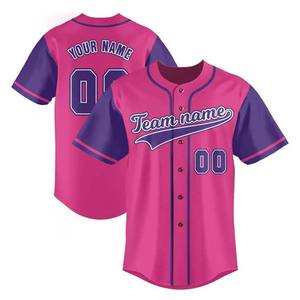 Camiseta de Béisbol Sublimada Personalizada al por Mayor de Fábrica OEM para Adultos, Transpirable, Ligera, con Cuello en V, Uniforme de Béisbol, Jersey de Softbol - Product Image 5