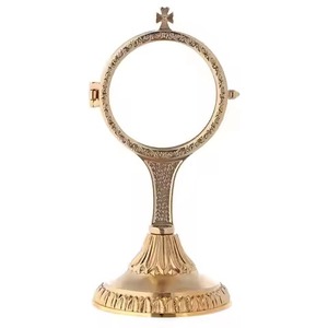 <b>Gold</b> Plated Brass <b>Pen</b> Holder With Pearl Accent Modern Tabletop Decorative Stand Circular Design Home Decoration - Product Image 5