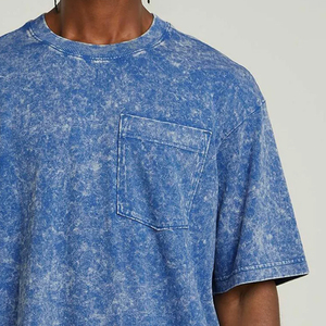 T-shirt Homme Tendance en Tissu Respirant Effet Délavé à l'Acide, Imprimé Estival, 100% Coton, Sportif Décontracté, Coupe Oversize - Product Image 2