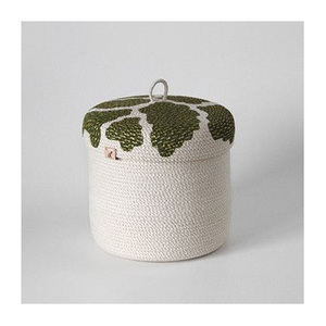 Cesta Decorativa de Mimbre Natural y Yute, Ecológica, para Almacenamiento de Alimentos, Hecha a Mano, Organizador Moderno para Sala de Estar - Product Image 2