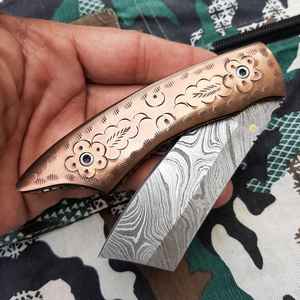 Navajas de Bolsillo Grabadas Personalizadas, Hoja Plegable de Acero, Mini Cuchillos de Caza, Camping, Supervivencia al Aire Libre - Product Image 1