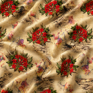 Tela de Gamuza Jacquard Estampada 100% Poliéster, Diseño Floral, Elástica, Peso Medio 100GSM, para Juego de Sábanas, Uso Doméstico y Hotelero - Product Image 3