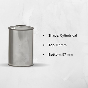 Boîtes cylindriques en fer blanc pour lubrifiants et graisses chimiques - Surface brillante de 57 mm - Product Image 2