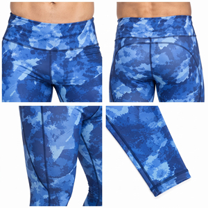 Sublimation Printed Yoga <b>Leggings</b> Men <b>Low</b> Elastic <b>Waist</b> Workout Tights 100% Spandex Breathable Base Layer Pants Men Gym <b>Leggings</b> - Product Image 6
