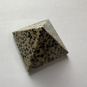 Pirámide de Jaspe Dálmata Natural TFH, TAMAÑO 55 MM, 160 GRAMOS, Estilo Feng Shui, Alta Calidad, para Sanación, Meditación y Hogar - Product Image 3