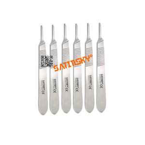 6 Piezas de Mangos para Bisturí Quirúrgico Dental Manual, Instrumentos Quirúrgicos, Herramientas de Corte y Reparación - Product Image 1