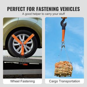 Kit di Cinghie a Cricchetto Stile Lasso 5512 LBS Carico di Lavoro 11023 LBS Resistenza alla Rottura 2" X 120" per Fissaggio Auto - Product Image 6