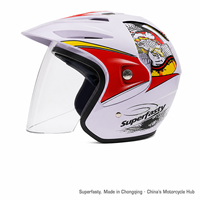 Casque de moto demi-face léger en ABS de qualité pour jeunes, idéal pour la ville et le quotidien, vente en gros