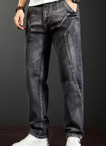 Pantalones Jogger de Mezclilla Lavada Gris para Hombre, Corte Holgado, Cintura Media, con Bolsillos, Largo Regular, Jeans para Todas las Temporadas, Estilo Urbano - Product Image 5