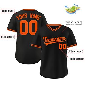 Maillots de baseball sur mesure à col en V, personnalisables avec nom d'équipe, unisexe adulte, 100 % polyester respirant, vêtements de sport avec coutures thermocollées sans couture - Product Image 5