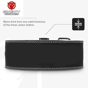 เข็มขัดยกน้ำหนักหนังแท้ เข็มขัดพยุงหลังสำหรับยกน้ำหนักชายและหญิง - Product Image 5