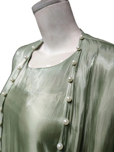 Ensemble Abaya Modeste Musulman 2 Pièces pour Femmes Longueur Maxi Manches Longues Viscose Col Carré Anti-Froissage Toutes Saisons Élégant Fête - Product Image 5