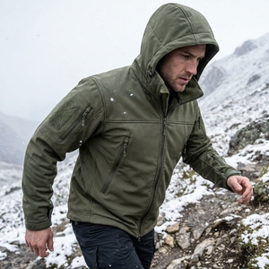 Chaqueta Táctica Softshell para Hombre, Forrada de Polar, Impermeable, Cortavientos, Ropa de Invierno - Product Image 5