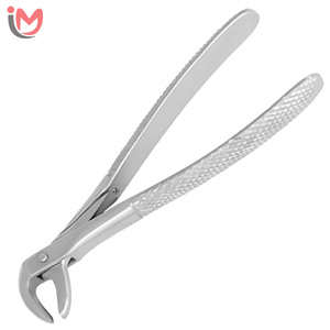 Forceps d'extraction dentaire manuels à pointes dentelées, modèle anglais, pour racines inférieures, réutilisables, vente en gros OEM - Product Image 5