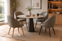 Fauteuil d'appoint de luxe en tissu de créateur avec mousse HR haute résilience et structure en bois de chêne américain pour hall d'hôtel, bureau à domicile