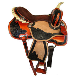 Selle d'équitation de plaisir de cheval de cow-boy occidental marron de qualité supérieure en cuir véritable avec personnalisation au prix de gros en vrac - Product Image 1