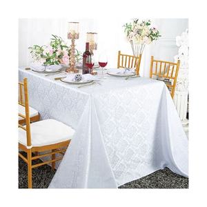 Nappe de table ronde rectangulaire de luxe imperméable à l'eau anti-chaleur grande taille Jacquard brodé motif de fleurs à la mode 100% coton - Product Image 2