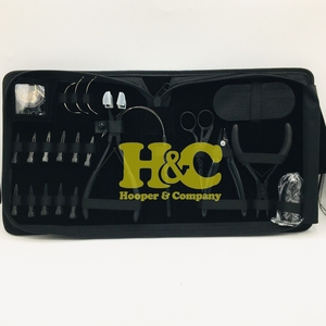 Kit Comercial de Extensiones de Cabello Negro HOOPER and COMPANY, Alicates de Acero Inoxidable Sostenibles, Herramientas para Cintas Adhesivas, Cortador, Logo Personalizable Gratuito - Product Image 1