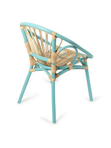 Se aceptan pedidos personalizados - Silla infantil de ratán azul cielo de alta calidad - Tejida con ratán natural, muebles infantiles. - Product Image 6