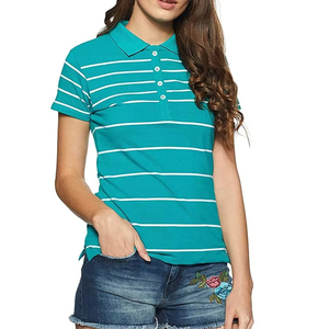 Camiseta de Manga Corta para Mujer, Tejida, Estampada, 100% Algodón, Transpirable, con Logotipo Bordado Personalizado, Precio Económico, Venta al Por Mayor - Product Image 1
