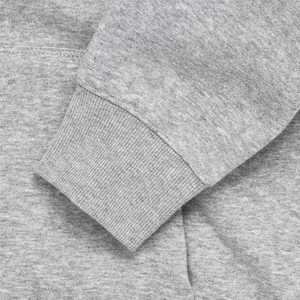 Sweat-shirt à capuche unisexe gris doublé satin, coupe classique, en coton French Terry, style streetwear, couleur unie, avec poches, pour l'hiver - Product Image 2