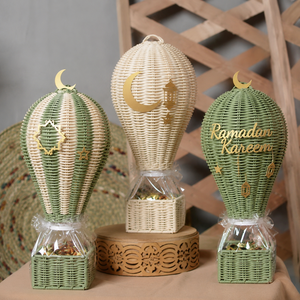 Ramadan Rattan Balloon <b>Gift</b> <b>Box</b> Made From Natural Rattan With Elegant Woven Design And Custom Decoration Vietnam Manufacturer - Product Image 1