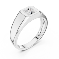 Bague en diamant de laboratoire taille brillant rond pour homme, plaqué or 10K 14K, alliance de luxe pour fiançailles et mariage, pierre synthétique certifiée IGI